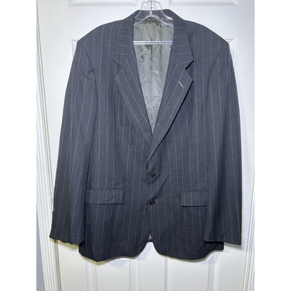 Christian Dior Monsieur Men’s Pin Stripe Sports Coat Blazer Dark Gray Size 43L - Picture 1 of 11